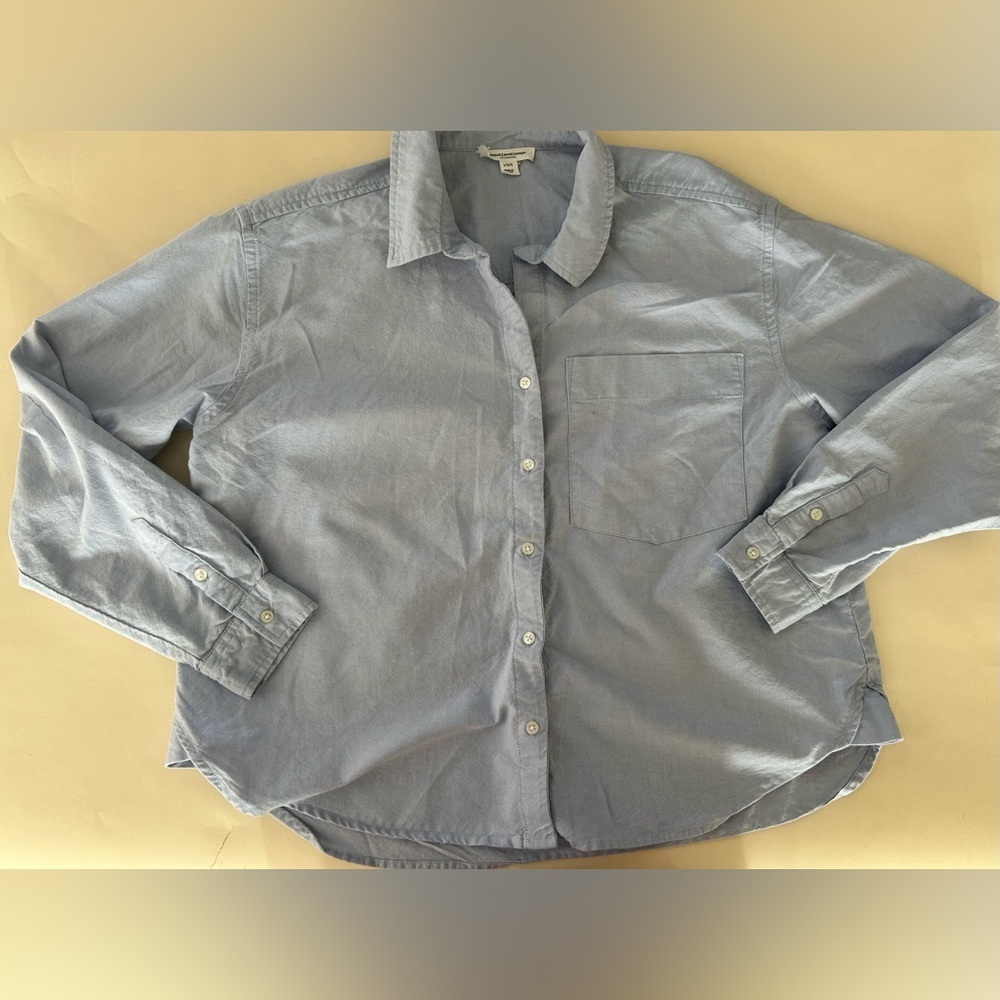 beachlunchlounge Light Blue Long Sleeve Button-Up Shirt